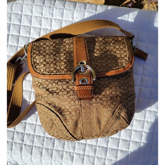 VTG Y2K Coach 44718 Brown Mini C Signature Soho Buckle Swingpack Crossbody Purse - Picture 2 of 16